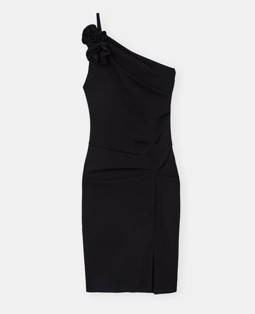 Robe courte asymétrique avec fronces et fleurs - PIMKIE - 4