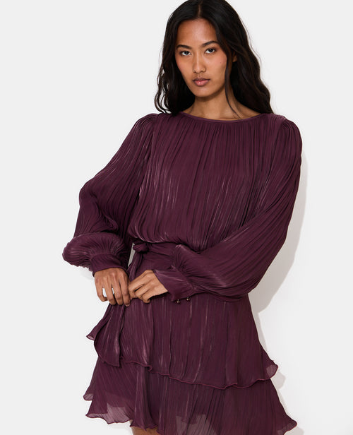 Robe en tissu brillant avec effet drapé - PIMKIE - 1