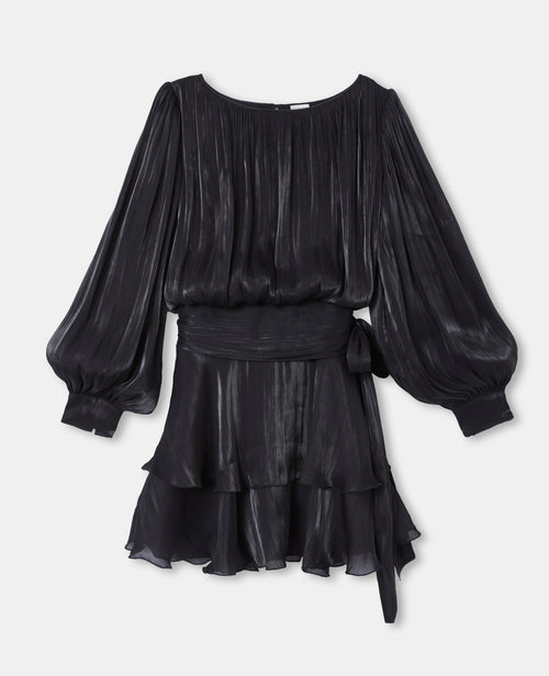 Robe en tissu brillant avec effet drapé - PIMKIE - 4