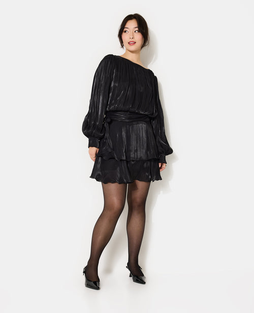 Robe en tissu brillant avec effet drapé - PIMKIE - 5