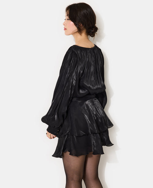 Robe en tissu brillant avec effet drapé - PIMKIE - 6