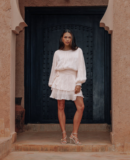 Robe en tissu brillant avec effet drapé - PIMKIE - 1