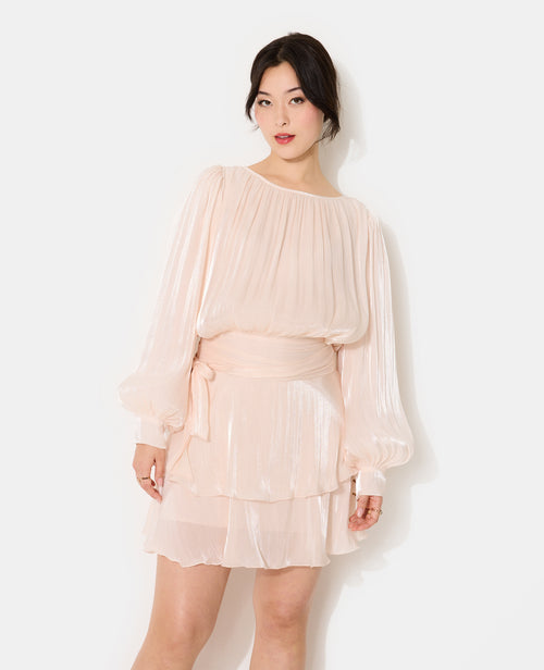 Robe en tissu brillant avec effet drapé - PIMKIE - 3