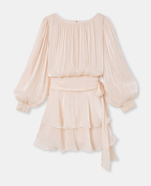 Robe en tissu brillant avec effet drapé - PIMKIE - 4