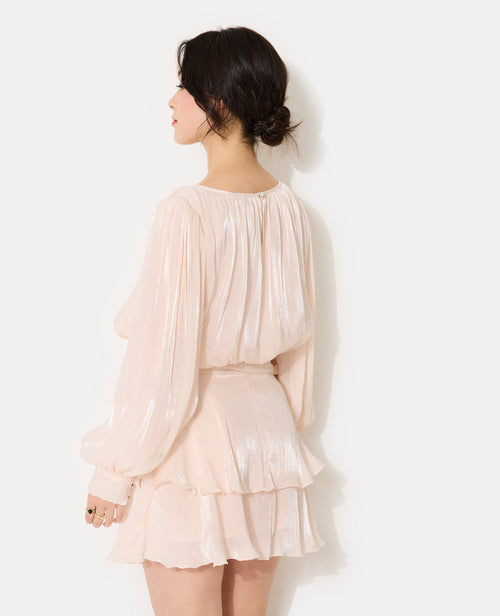 Robe en tissu brillant avec effet drapé - PIMKIE - 6