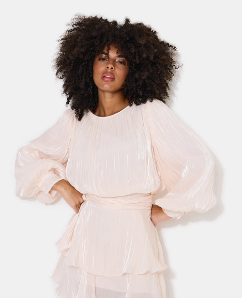 Robe en tissu brillant avec effet drapé - PIMKIE - 7