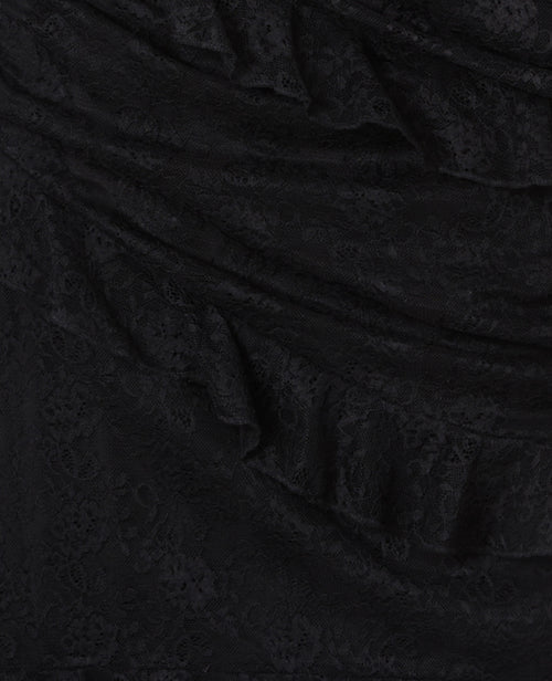 Robe courte asymétrique en dentelle et volants - PIMKIE - 8