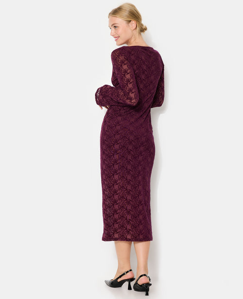 Robe longue en résille avec motifs fleurs en velours - PIMKIE - 6