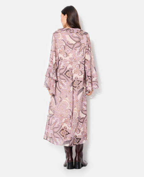 Robe longue en voile avec volants et motif cachemire - PIMKIE - 6