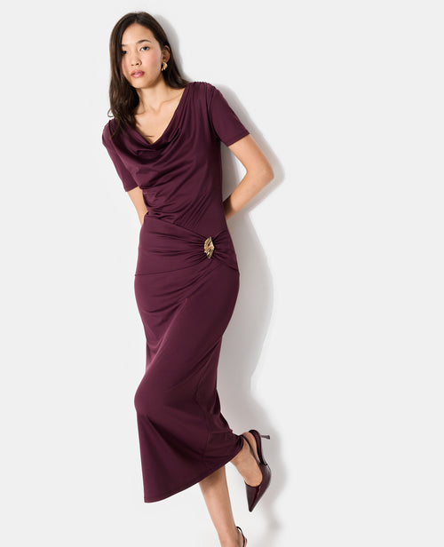 Robe longue en maille stretch avec ceinture fantaisie - PIMKIE - 5