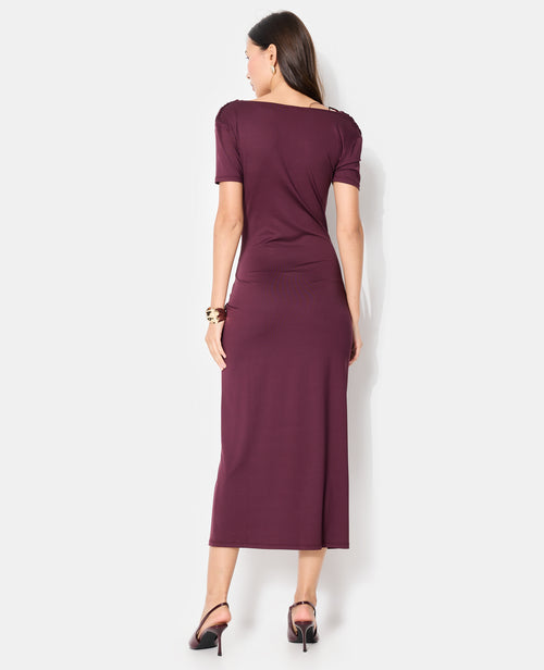 Robe longue en maille stretch avec ceinture fantaisie - PIMKIE - 6