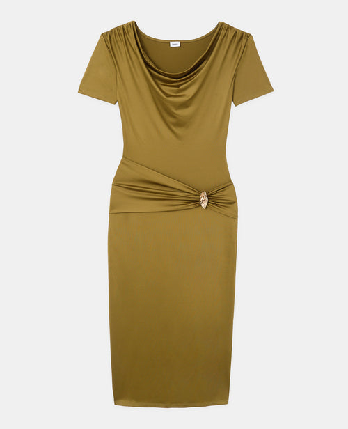 Robe longue en maille stretch avec ceinture fantaisie - PIMKIE - 4