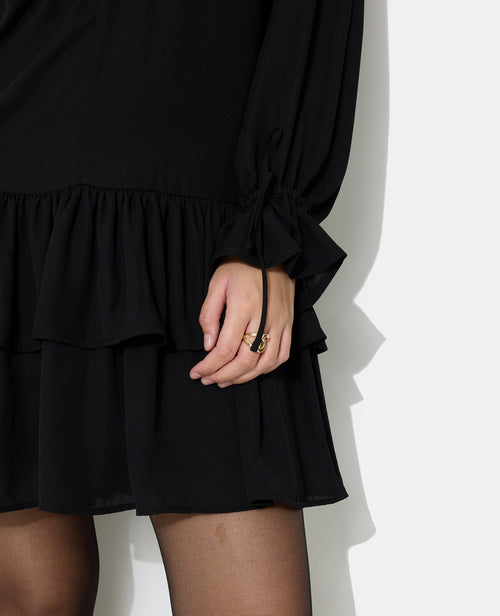 Robe à volants manches longues encolure V - PIMKIE - 2