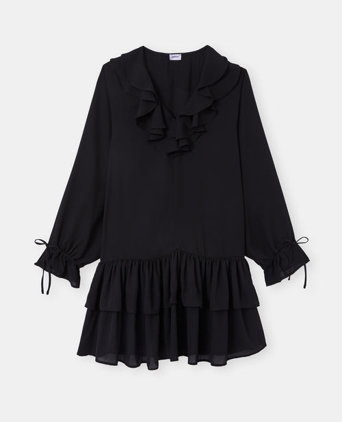 Robe à volants manches longues encolure V - PIMKIE - 4