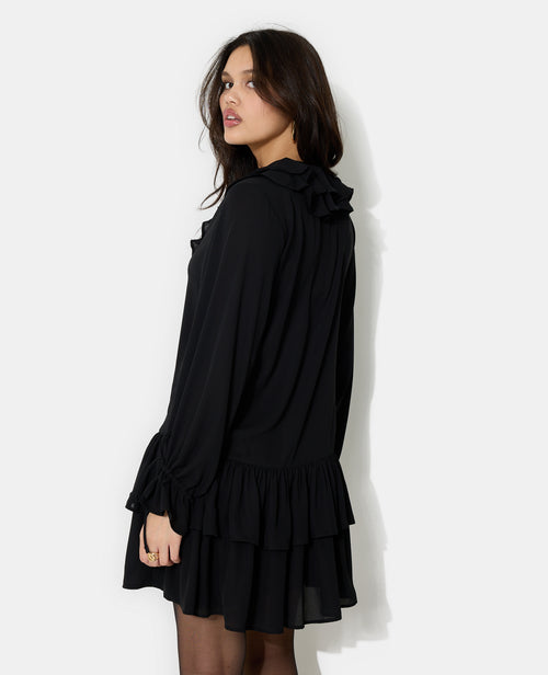 Robe à volants manches longues encolure V - PIMKIE - 6