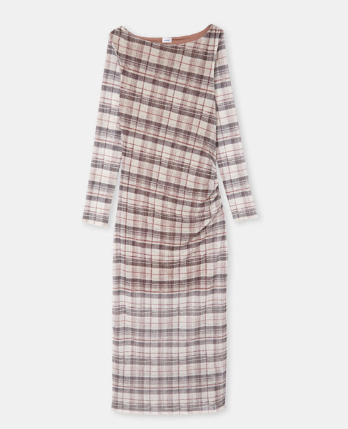 Robe longue en résille motif carreaux - PIMKIE - 4