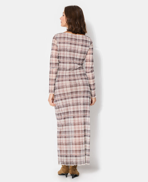 Robe longue en résille motif carreaux - PIMKIE - 6