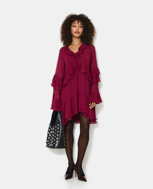 Robe courte en voile avec volants - PIMKIE - 1