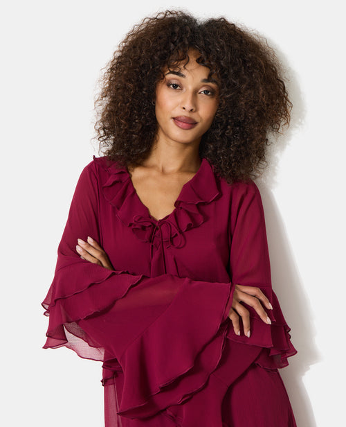 Robe courte en voile avec volants - PIMKIE - 2