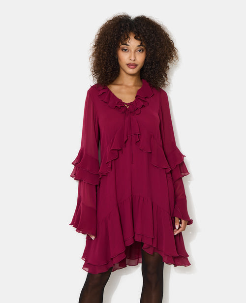Robe courte en voile avec volants - PIMKIE - 5