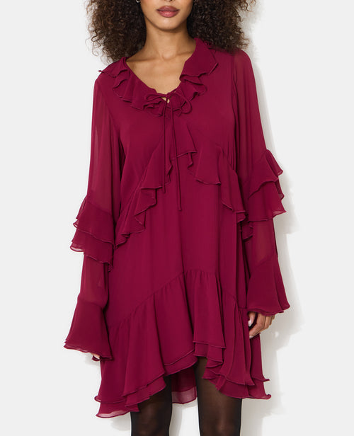 Robe courte en voile avec volants - PIMKIE - 7