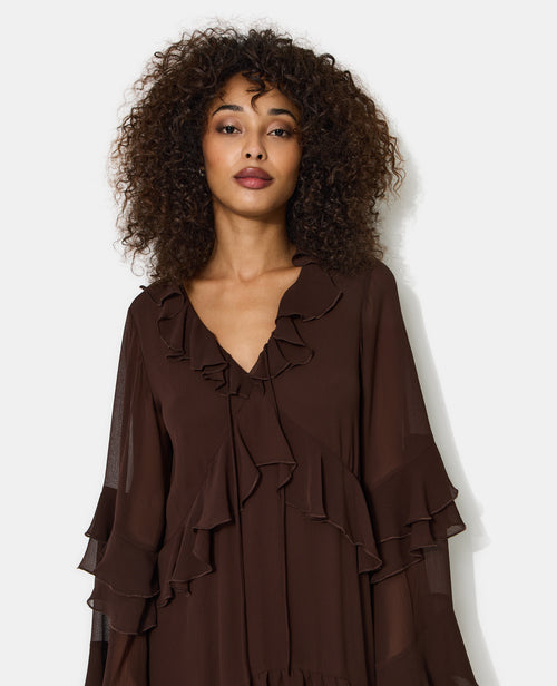 Robe courte en voile avec volants - PIMKIE - 2