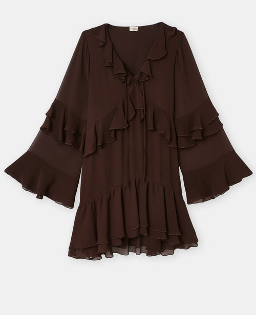 Robe courte en voile avec volants - PIMKIE - 4