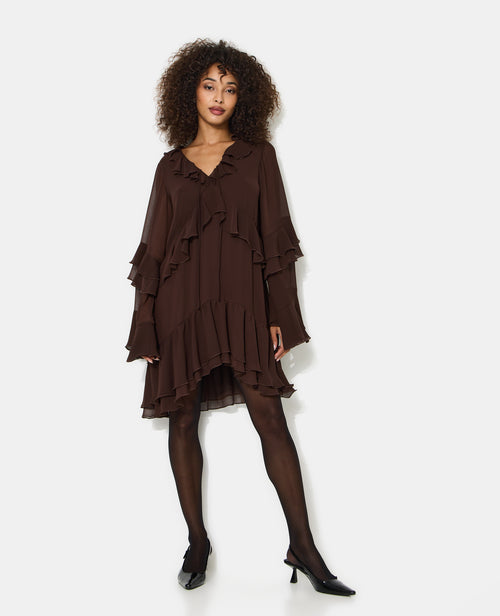 Robe courte en voile avec volants - PIMKIE - 8