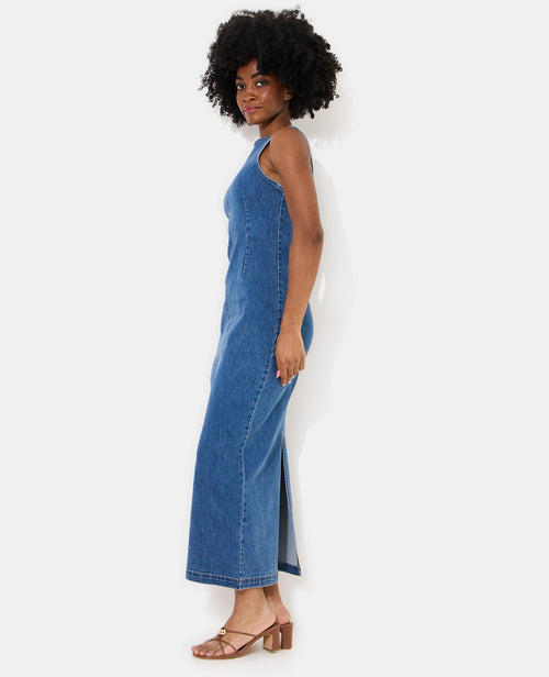 Robe longue et moulante en jean stretch - PIMKIE - 3