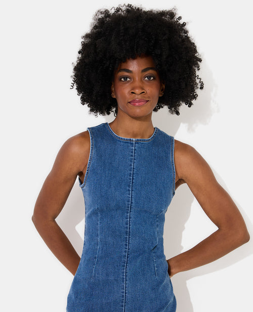 Robe longue et moulante en jean stretch - PIMKIE - 7