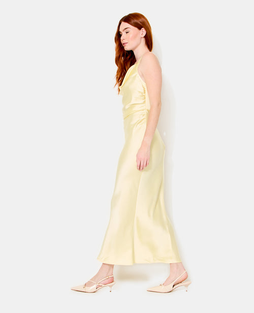 Robe longue en satin avec croisé dos - PIMKIE - 6