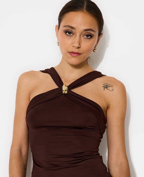 Robe longue avec bretelles croisées et détail bijou - PIMKIE - 2