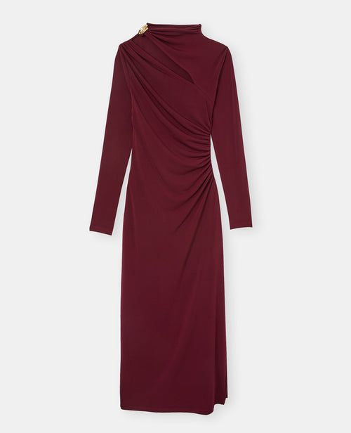 Robe longue avec découpe, fronces et détail bijou - PIMKIE - 4