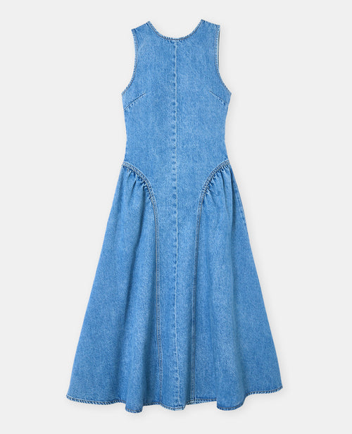 Robe sicilienne longue en jean dos ouvert - PIMKIE - 4