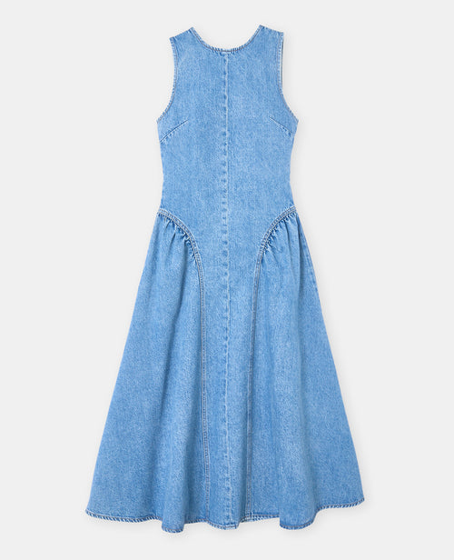 Robe sicilienne longue en jean dos ouvert - PIMKIE - 4