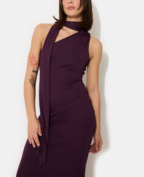 Robe longue asymétrique avec foulard - PIMKIE - 3