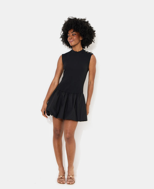 Robe courte boule bi-matière - PIMKIE - 1