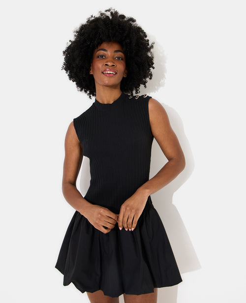 Robe courte boule bi-matière - PIMKIE - 3
