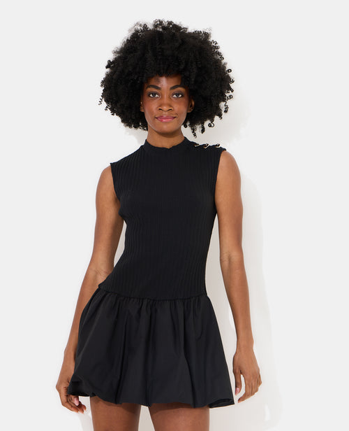 Robe courte boule bi-matière - PIMKIE - 5