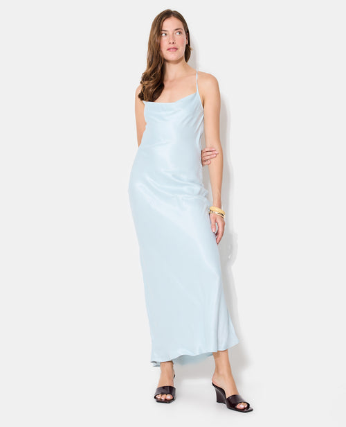 Robe longue en satin encolure bénitier - PIMKIE - 1