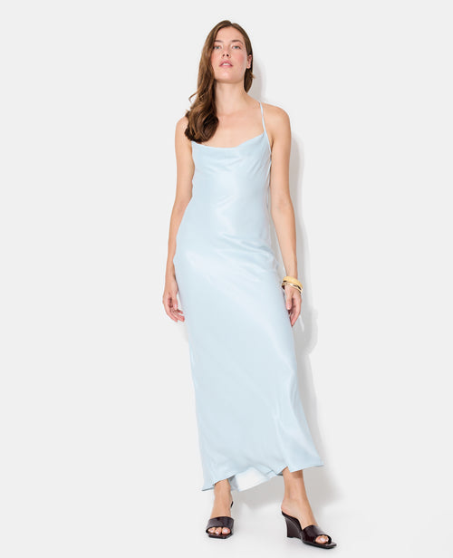 Robe longue en satin encolure bénitier - PIMKIE - 3
