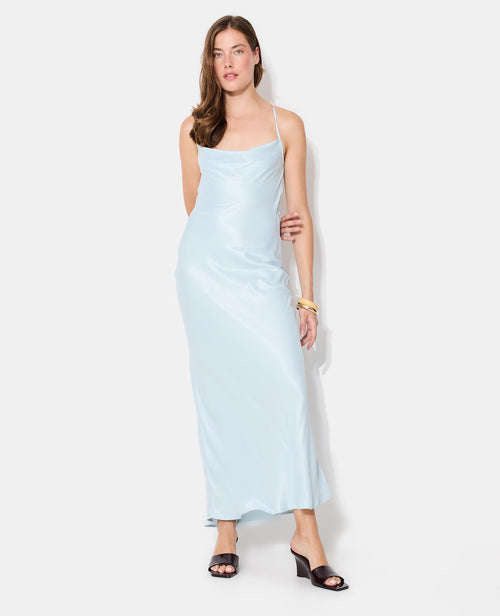 Robe longue en satin encolure bénitier - PIMKIE - 5
