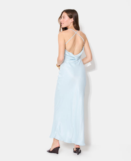 Robe longue en satin encolure bénitier - PIMKIE - 6