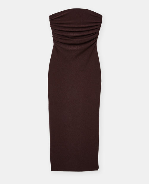 Robe bustier longue avec lurex et fronces - PIMKIE - 4