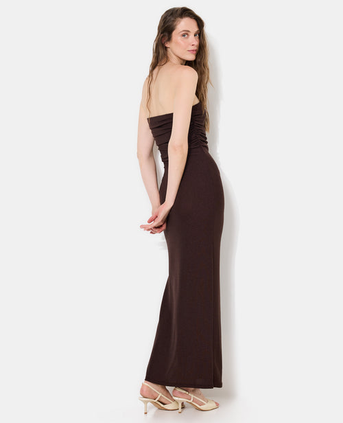 Robe bustier longue avec lurex et fronces - PIMKIE - 6