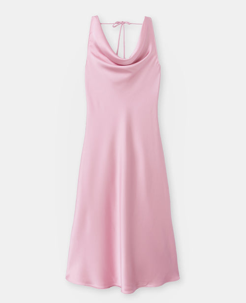 Robe longue satin avec col bénitier - PIMKIE - 4