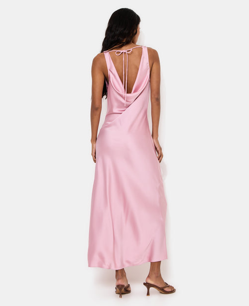 Robe longue satin avec col bénitier - PIMKIE - 6