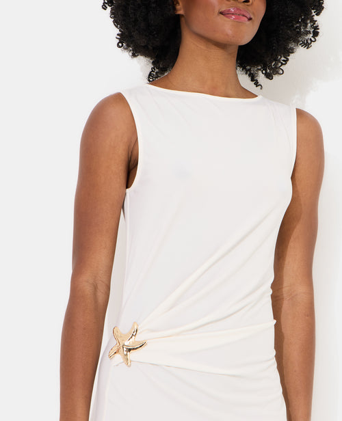 Robe longue maille extensible avec bijou et fronces - PIMKIE - 2