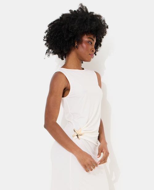 Robe longue maille extensible avec bijou et fronces - PIMKIE - 3