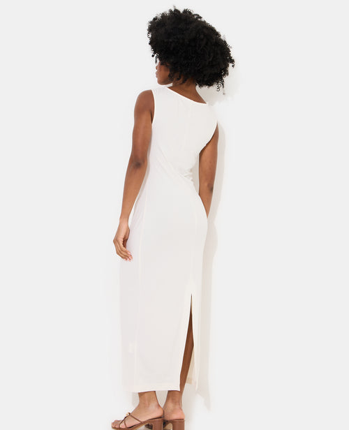 Robe longue maille extensible avec bijou et fronces - PIMKIE - 6